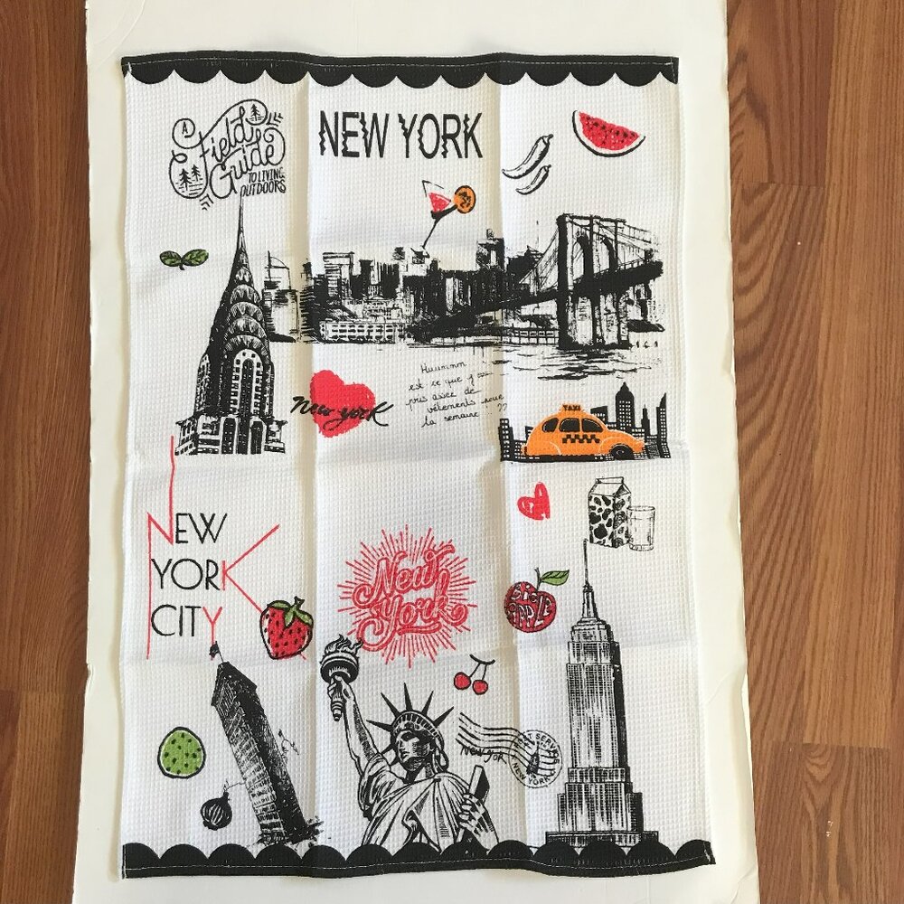New York Design Kitchen Cotton Hand Towel - Sun
